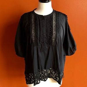 Victoria’s Secret Black Lace Box Cut Blouse *EUC*